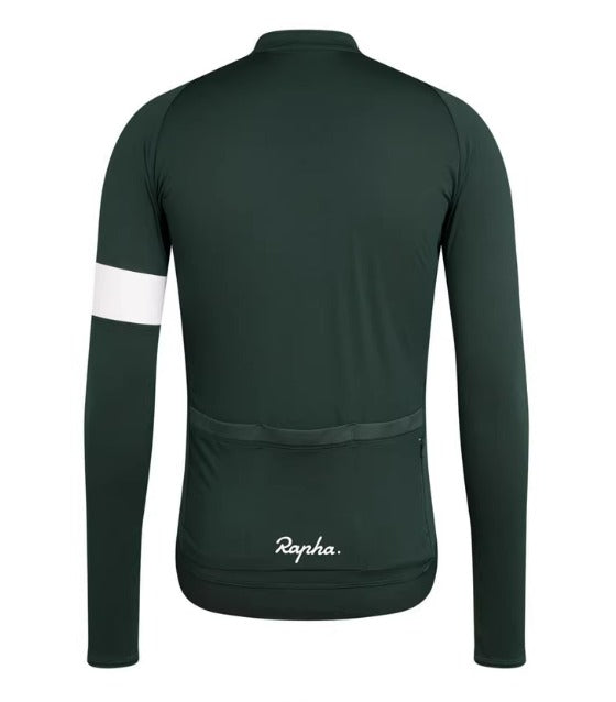 Koszulka kolarska Rapha unisex | Długie rękawy wyściełane polarem do jazdy na rowerze