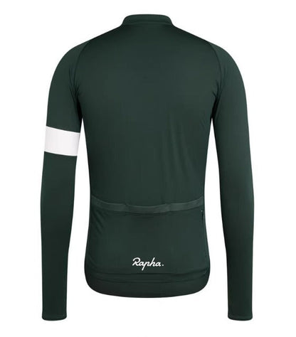 Koszulka kolarska Rapha unisex | Długie rękawy wyściełane polarem do jazdy na rowerze