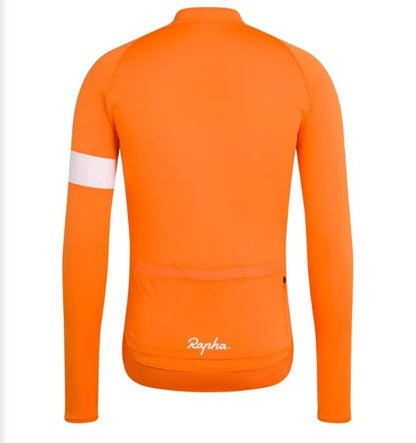 Koszulka kolarska Rapha unisex | Długie rękawy wyściełane polarem do jazdy na rowerze