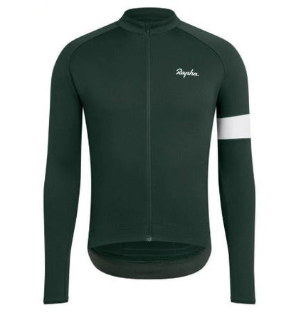 Koszulka kolarska Rapha unisex | Długie rękawy wyściełane polarem do jazdy na rowerze